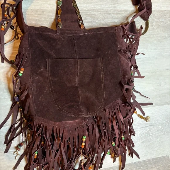 Handmade One of a Kind Boho Bag with Lots of Dangly Jewels and Gemstones